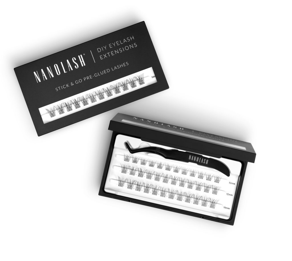 tufos de cílios com cola transparente nanolash