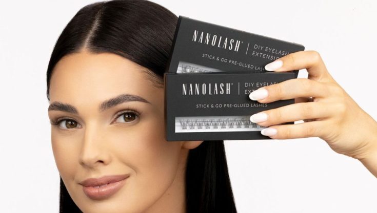 nanolash Cílios em tufos pré-colados DIY para extensão de cílios em casa
