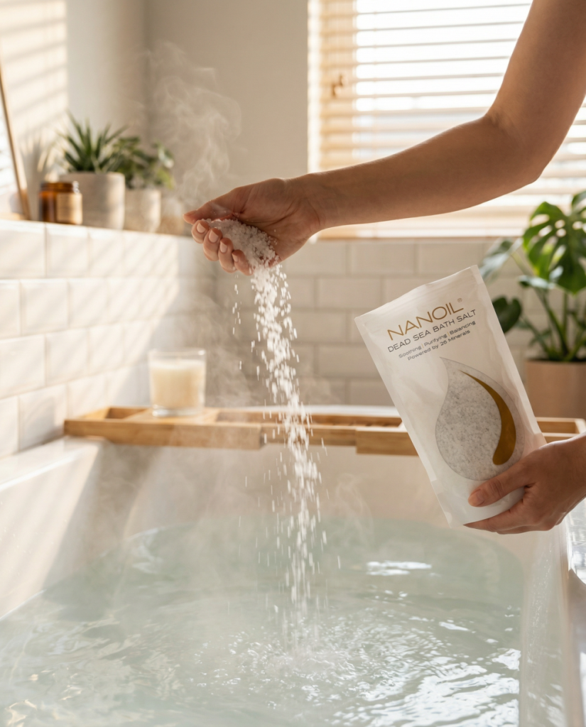 nanoil sais de banho banheira